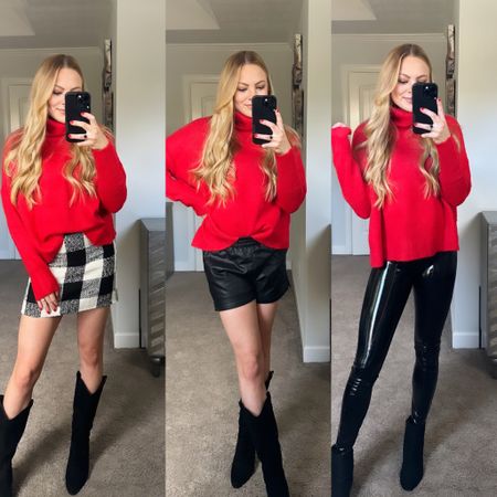 Christmas outfit idea
Red sweater
Christmas sweater
Cute winter outfit
Turtleneck
Spanx leggings


#LTKstyletip #LTKSeasonal #LTKHoliday