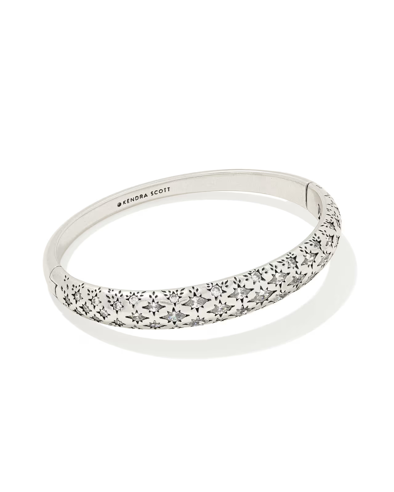 Holland Gold Bangle Bracelet in White Crystal | Kendra Scott | Kendra Scott