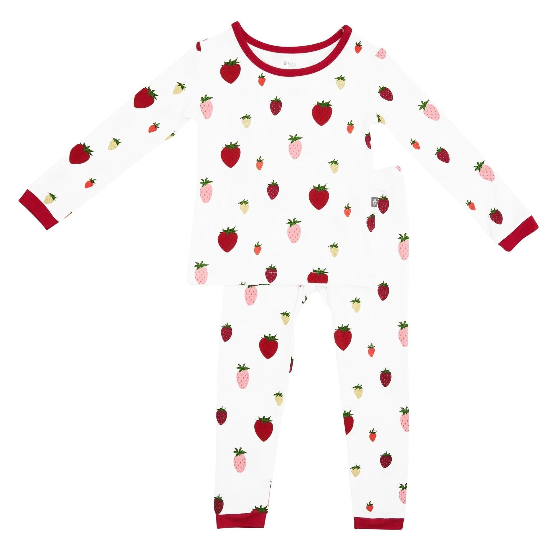 Long Sleeve Pajamas in Strawberry | Kyte BABY