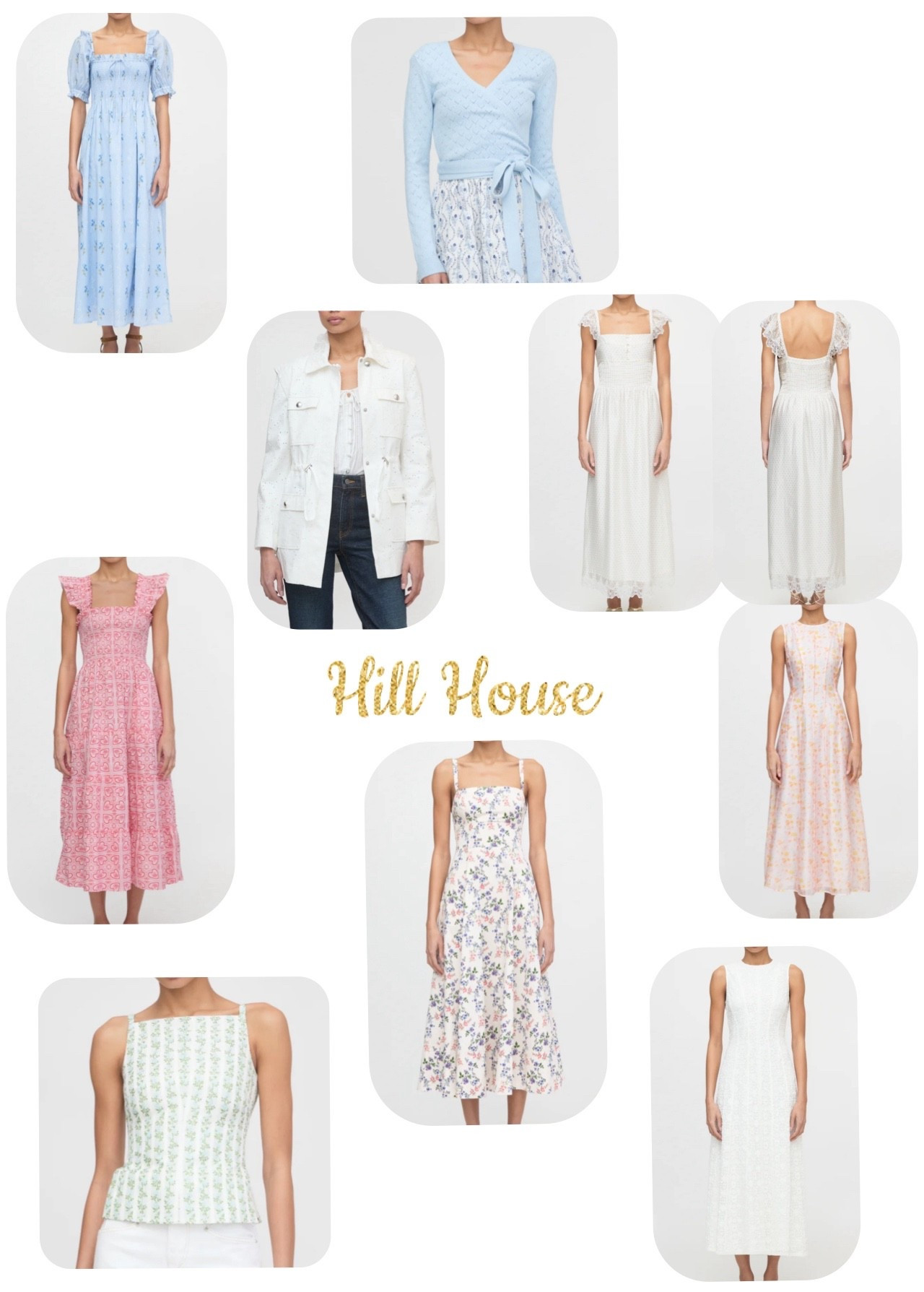 Hill house new arrivals are all about pastel and prints! I always love their midi dresses because of the style and details! Check these lovely pieces out and all the colors and prints available! They have matching looks for mom and daughter and these are great wedding fits including the white dresses for the brides to be!

#LTKootd #LTKWedding #LTKSeasonal