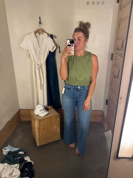 Found a few cute new spring outfits from Anthropologie! This top is open in the back with a fun tie, obsessed!

Casual style, mom outfits, jeans outfits, summer outfit ideas 

#LTKStyleTip #LTKFindsUnder50 #LTKFindsUnder100