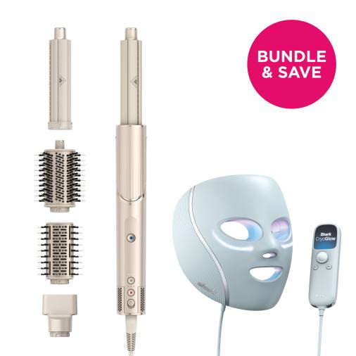 Beauty Dual-Bundle: FlexStyle® Air Styler + CryoGlow™ iQLED & Under Eye Cooling Face Mask Expl... | Sharkclean