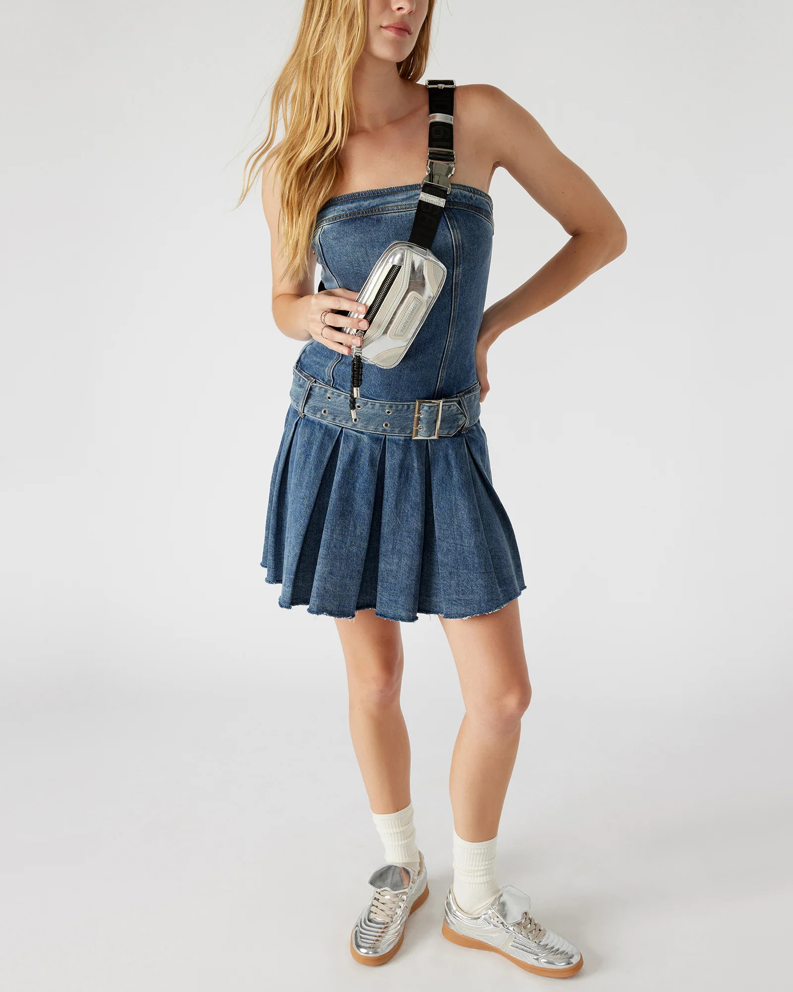 MADRID Silver Low-Top Sneaker | Women's Sneakers | Steve Madden (US)