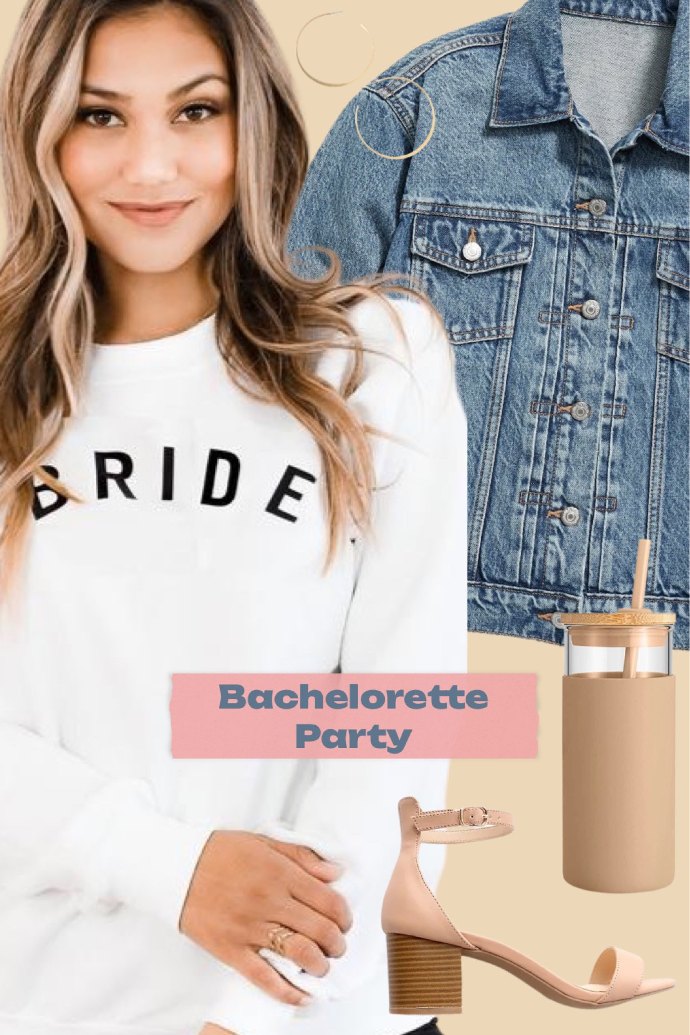 Casual bachelorette party style for the bride to be.

#sandals #wedding #denimjacket #oldnavy #bridesweatshirt

#LTKstyletip #LTKSeasonal #LTKwedding