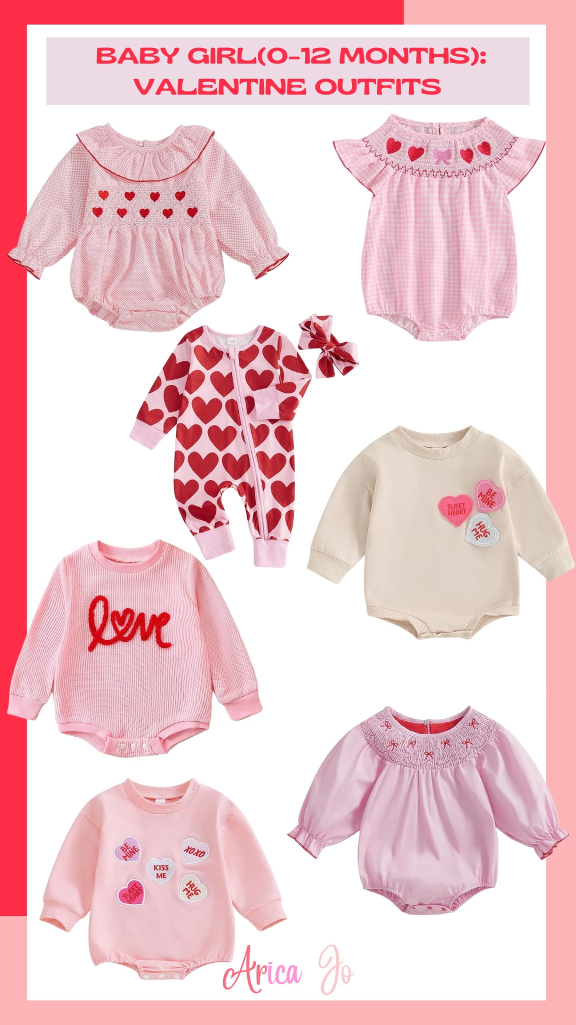 Baby Girl Valentine Outfit Ideas: 0-12 months ❤️💖

Baby Girl Valentine Outfit Links. Valentine Outfit Links. Baby Pink Outfit Links. Baby  Red Outfit Links. Amazon Outfit Links. Amazon Links.

#LTKMostLoved 

#LTKBaby #LTKSeasonal
