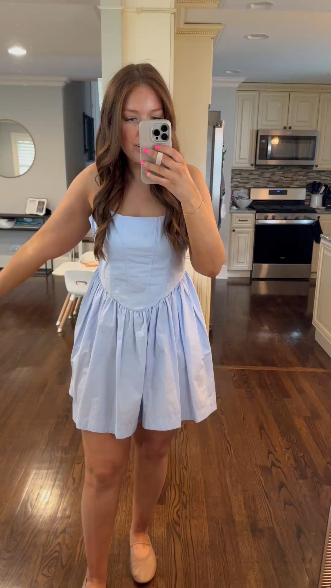 Wearing size M Fits tts. Back is smocked. 

Easter dress / Easter outfit / target / midsize / outfit idea / resort wear 