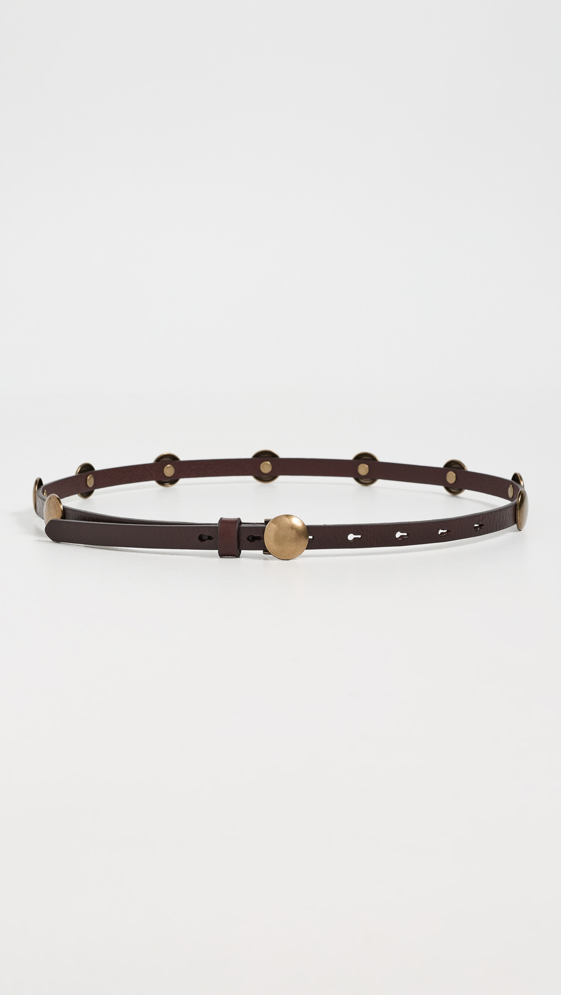 Madewell Skinny Studded Belt Cherry Wood XL | Shopbop
