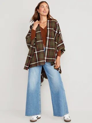 Flannel Poncho for Women | Old Navy (US)