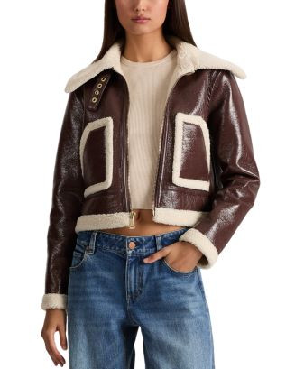 Isaiah Faux Shearling Aviator Jacket | Bloomingdale's (US)