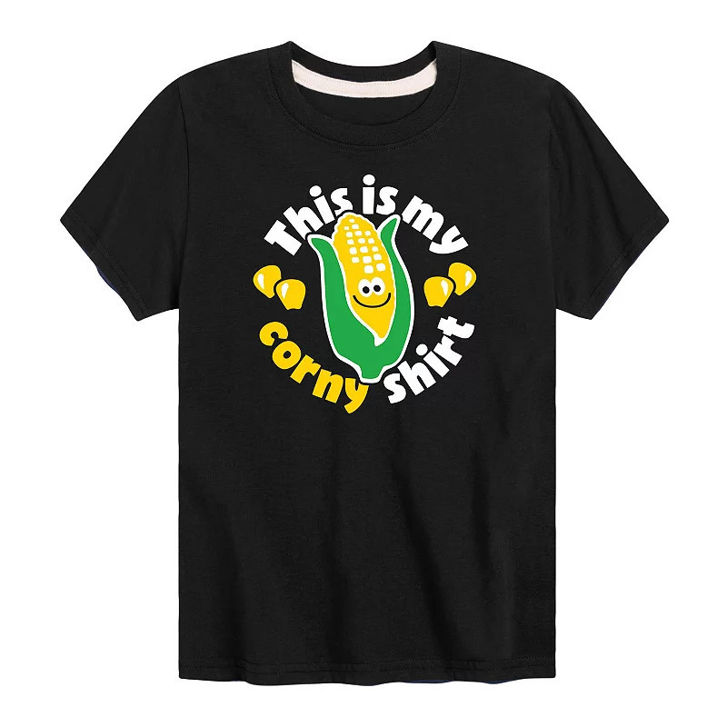 Boys 8-20 This is my Corny Shirt Graphic Tee, Boy's, Size: Small, Black | Kohl's