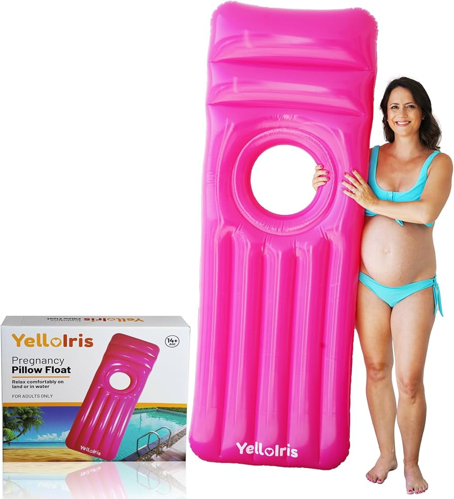 Inflatable Pregnancy Pool Float with Belly Hole \u2013 Full-Body Maternity Airbed for Ultimate Co... | Amazon (US)