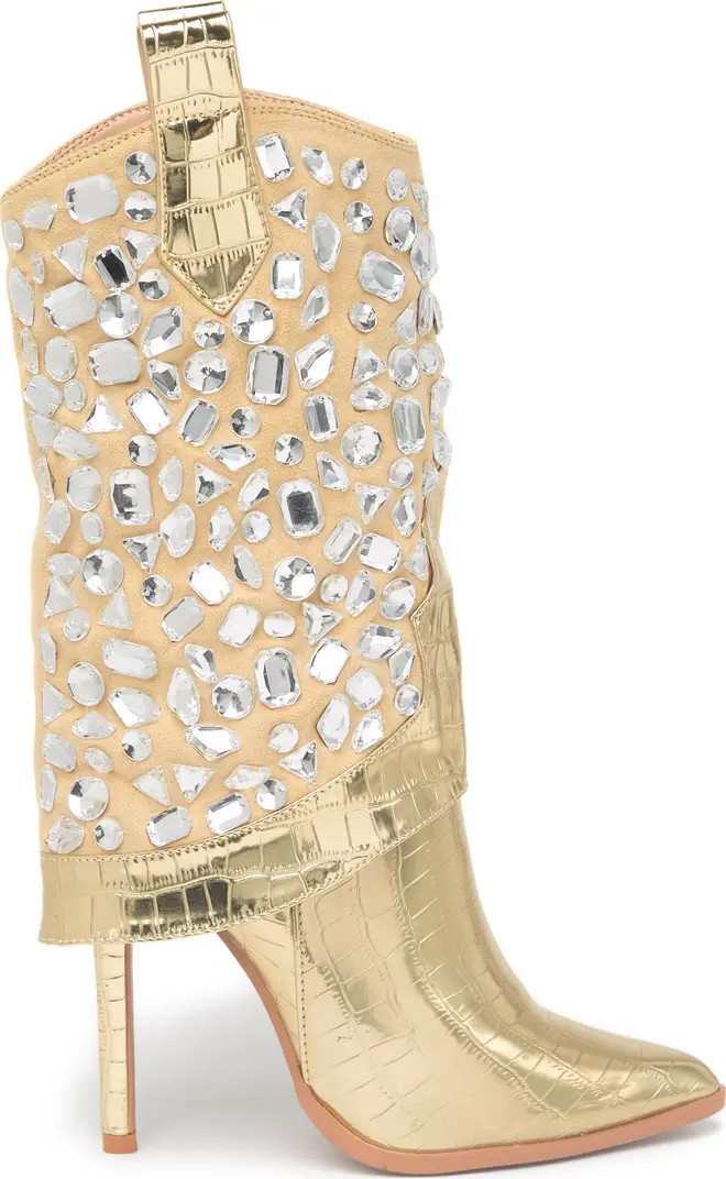 Hana Crystal Embellished Western Tall Boot | Nordstrom Rack