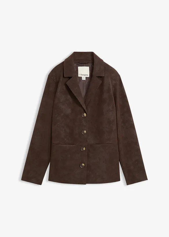 Veloursleder-Imitat-Blazer | Bonprix DE