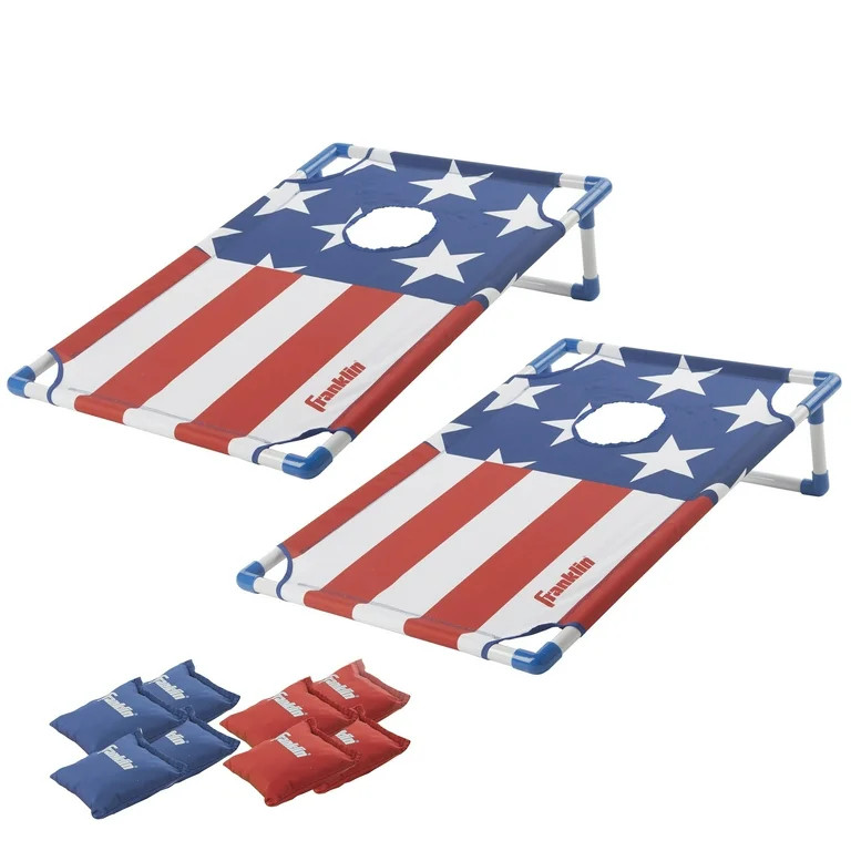 Franklin Sports Red, White and Blue PVC Cornhole Set \u2014 Includes 2 Targets And 8 Regulation B... | Walmart (US)