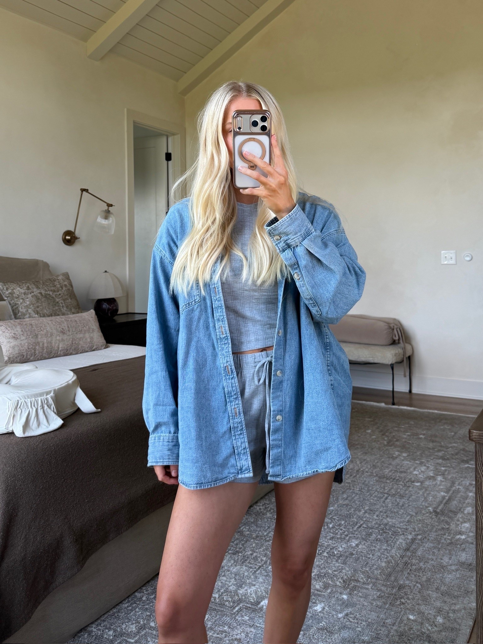 SIZE: med in tee, 7 yrs color, shorts, and denim shirt (for an oversized look). #kathleenpost

Postpartum outfit, newborn phase

#LTKmomlife #LTKBaby