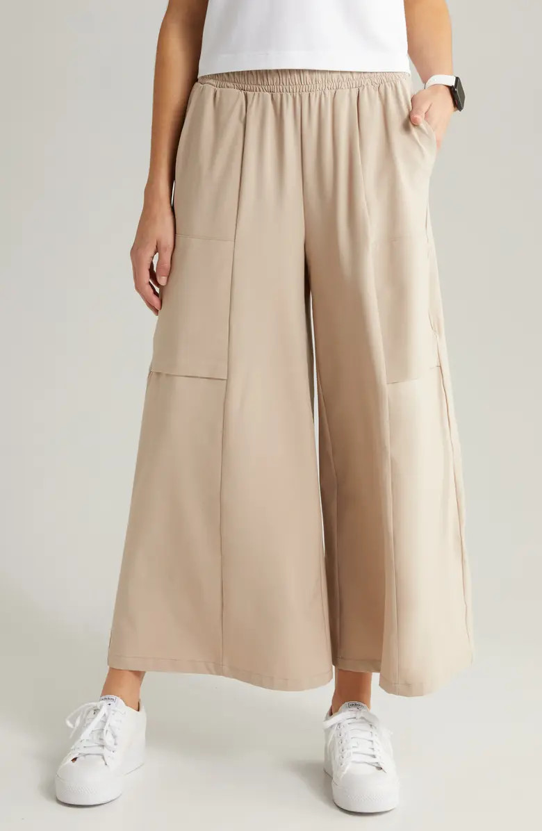Zella In Flight Flowy Crop Wide Leg Pants | Nordstrom | Nordstrom