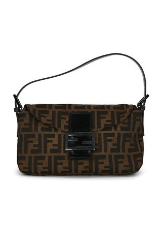 Fendi Zucca Baguette Shoulder Bag in Brown | FWRD 