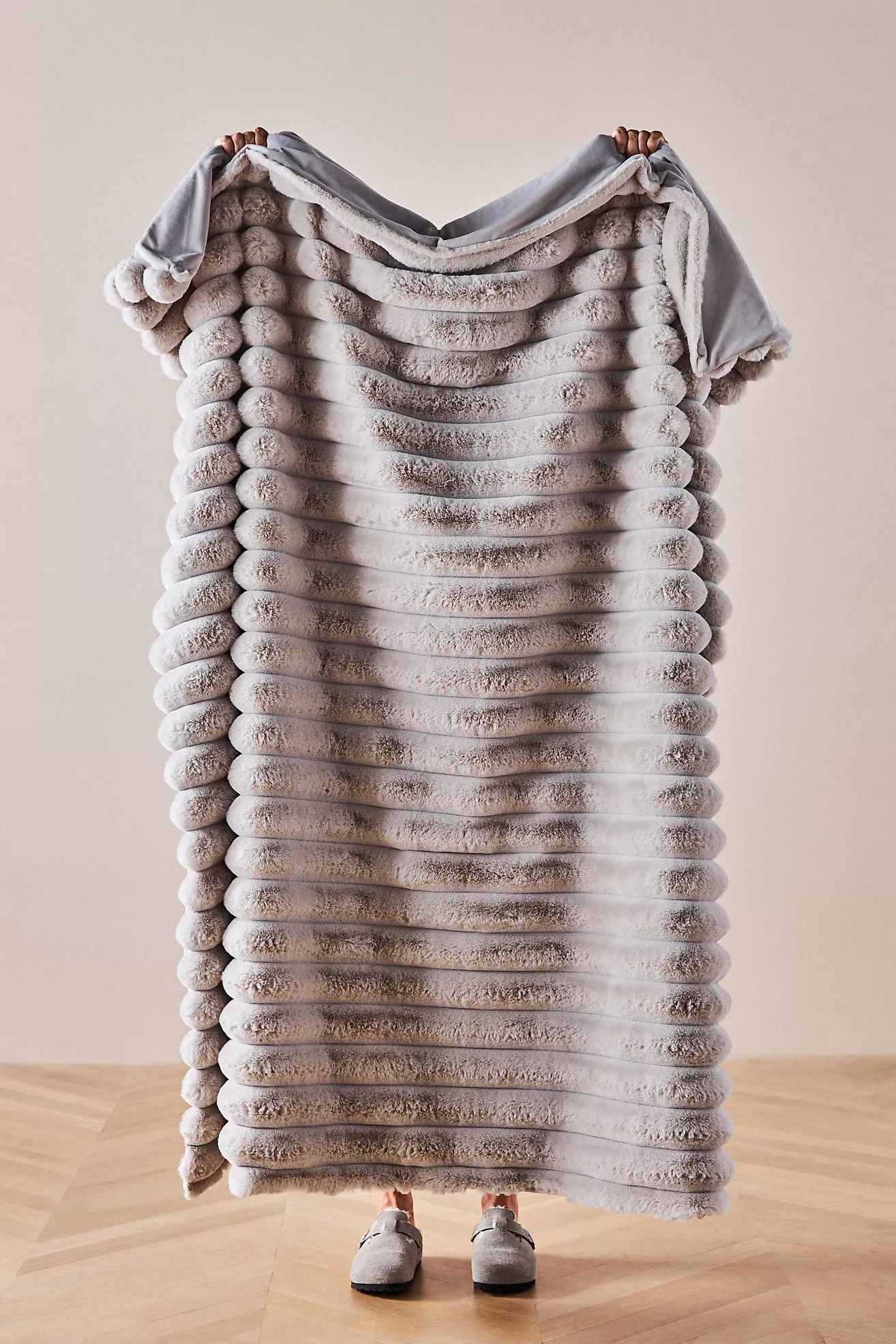 Puffer Faux Fur Throw Blanket | Anthropologie (US)