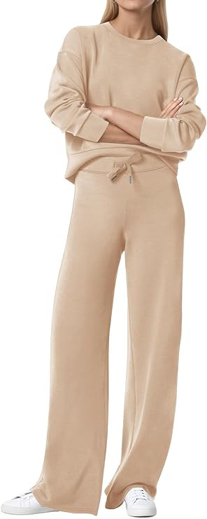 COCOMARTS Womens 2 Piece Lounge Sets Wide Leg Tracksuit Casual Sweatsuits Matching Set 2025 Fall ... | Amazon (US)