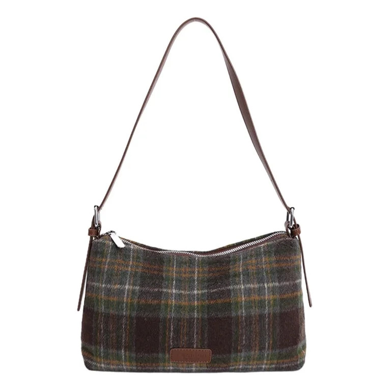 NCY Harris Tweed Crossbody Bags for Women Vintage Plaid Shoulder Bag Fall Winter Purse Leather To... | Walmart (US)