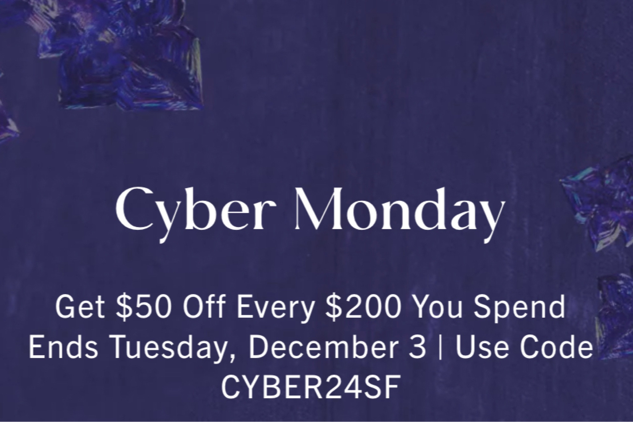 Saks Cyber Monday Sale!! Use code CYBER24SF 

#LTKSaleAlert #LTKGiftGuide #LTKCyberWeek