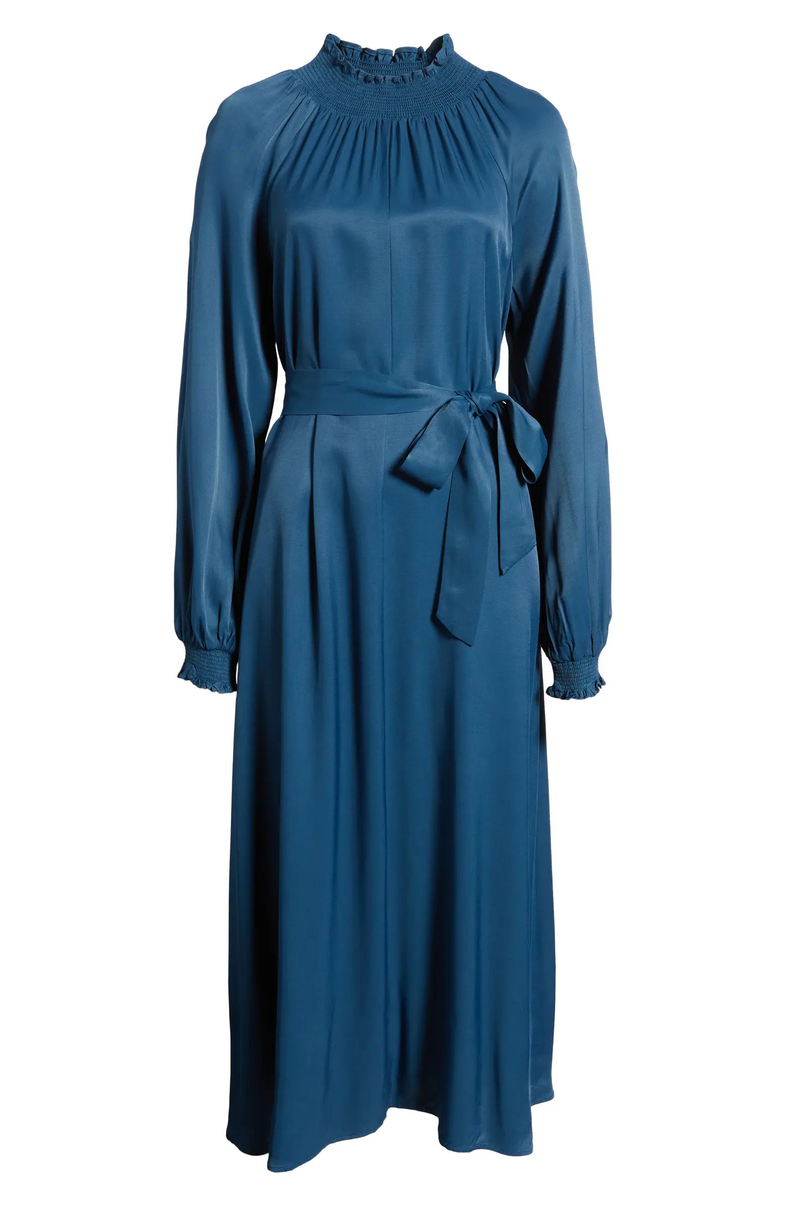 Smocked Neck Long Sleeve Dress | Nordstrom