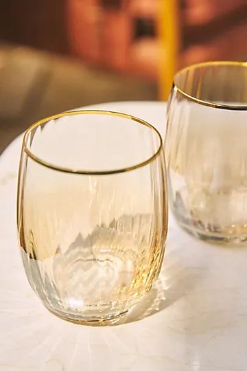 Waterfall Stemless Wine Glasses, Set of 4 | Anthropologie (US)