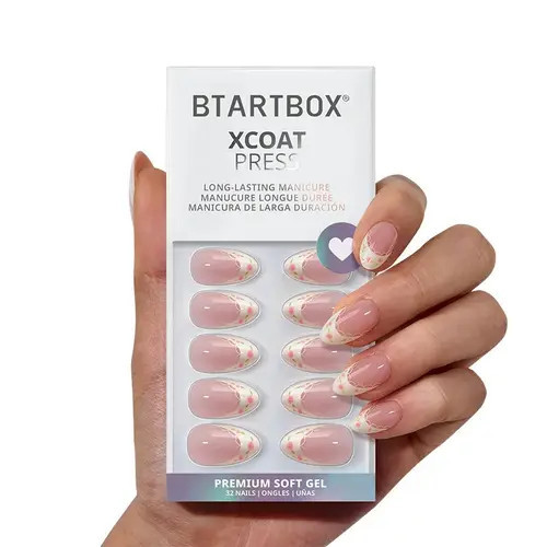 Btartboxnails Press-on Nails Set Short Almond in Sunprint Dress at Nordstrom | Nordstrom