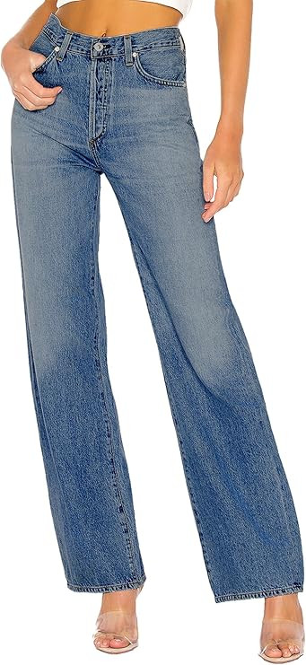 MARIASHA Wide Leg Jeans for Women Trendy Womens Straight Leg Jeans High Waisted Baggy Stretchy Lo... | Amazon (US)