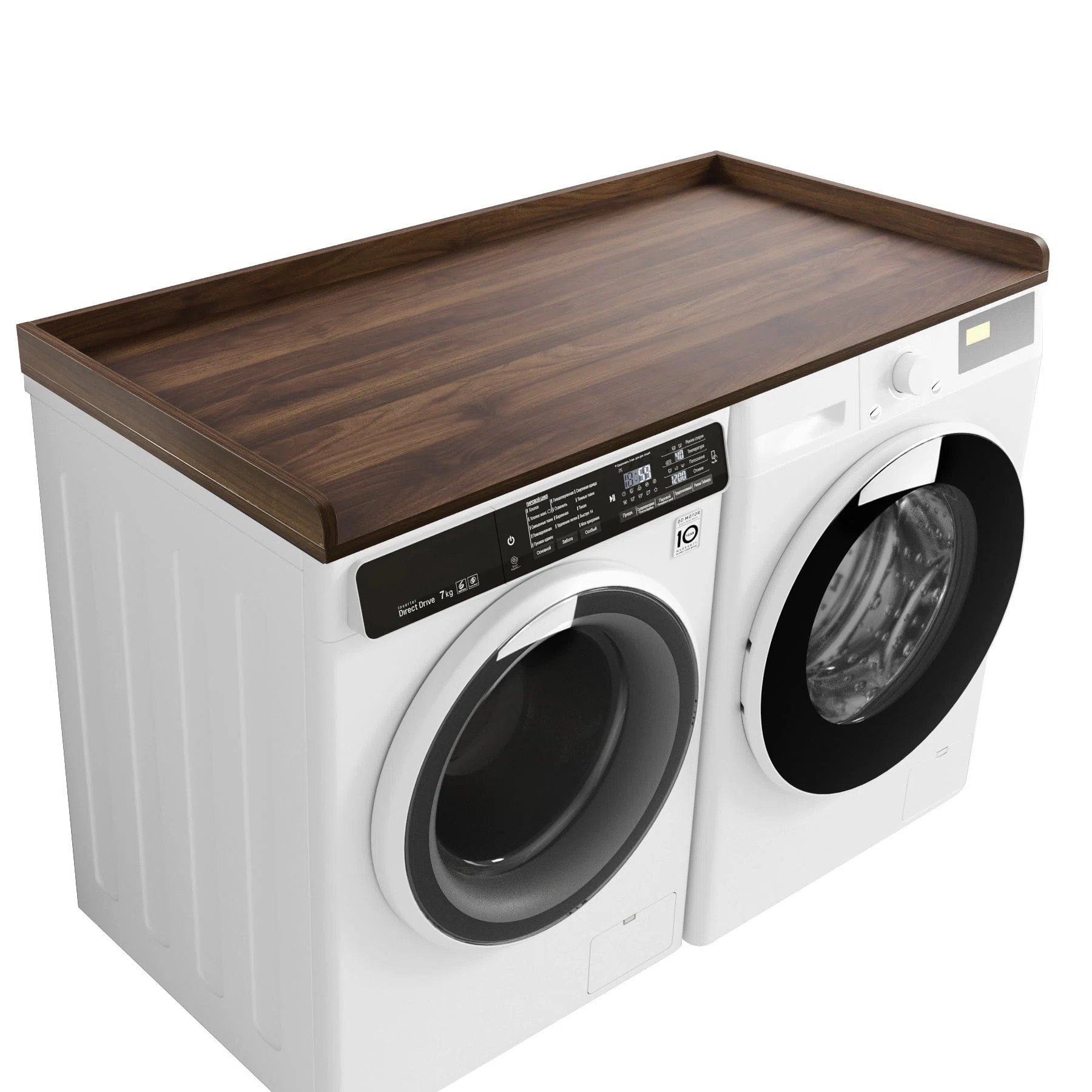 Kaboon Washer Dryer Countertop with Edge Rails, 27.5" x 54", Laundry Room Organization | Wayfair | Wayfair North America