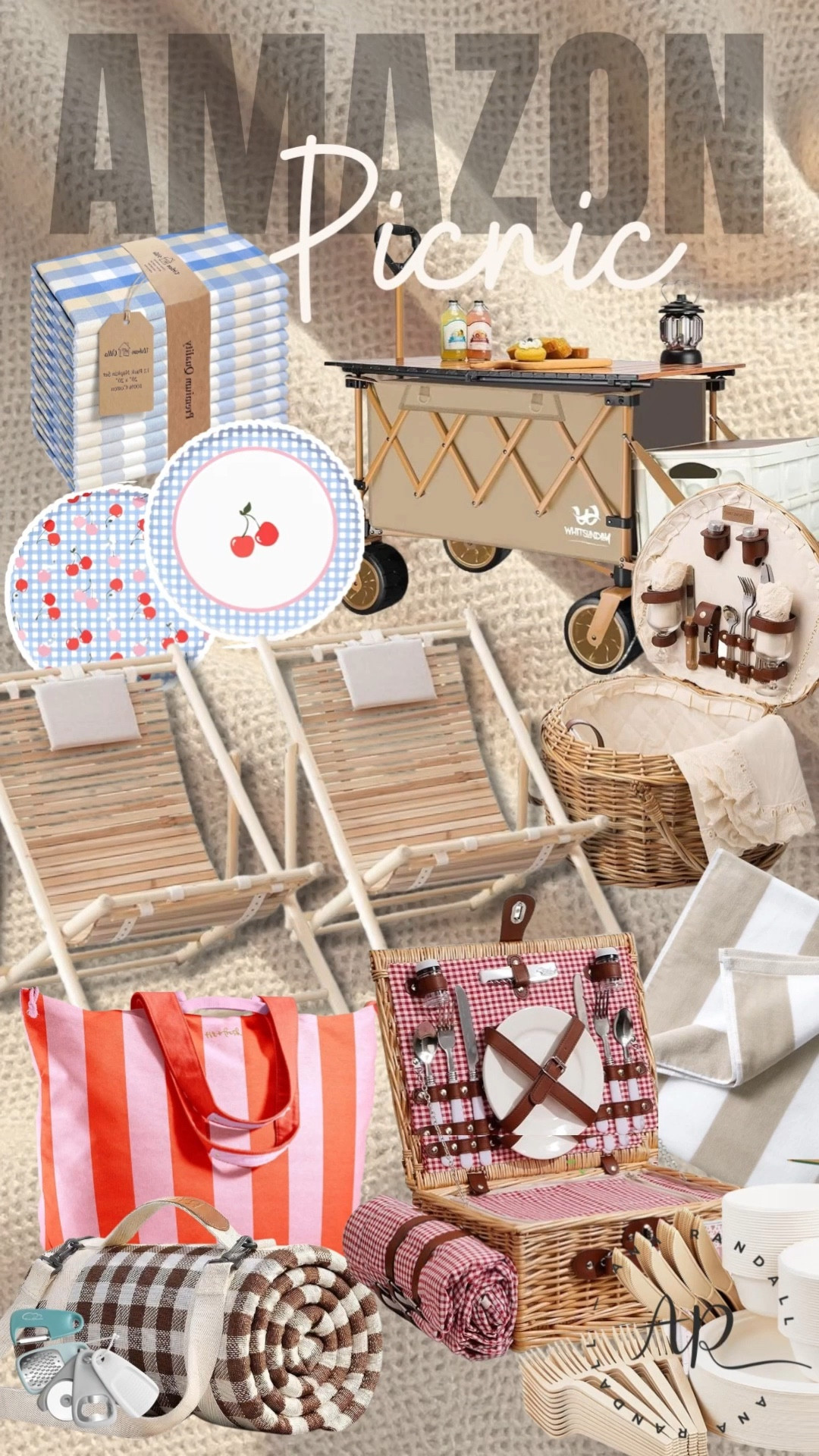 Amazon picnic finds I’m loving right now 🧺✨

Creating beautiful, intentional moments doesn’t have to be complicated… it’s all about the little details 🤍

These pieces make it so easy to put together a cozy, elevated picnic — whether it’s a slow afternoon with family, a date, or just enjoying the season in a more meaningful way.

Pieces in this collage:
• foldable picnic table
• wicker picnic basket set
• portable chairs
• gingham blankets
• serving trays & essentials
• striped tote bag

I love finding pieces that bring beauty into everyday moments — this is your sign to romanticize your life a little more ✨

Everything is linked in my LTK 🤍

XOXO,
Ana Randall 💗

#LTKdayinmylife #LTKMothersDay #LTKootd