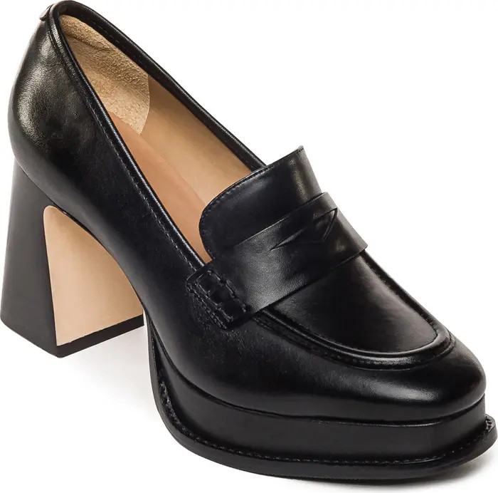 Natalie Platform Penny Loafer Pump (Women) | Nordstrom