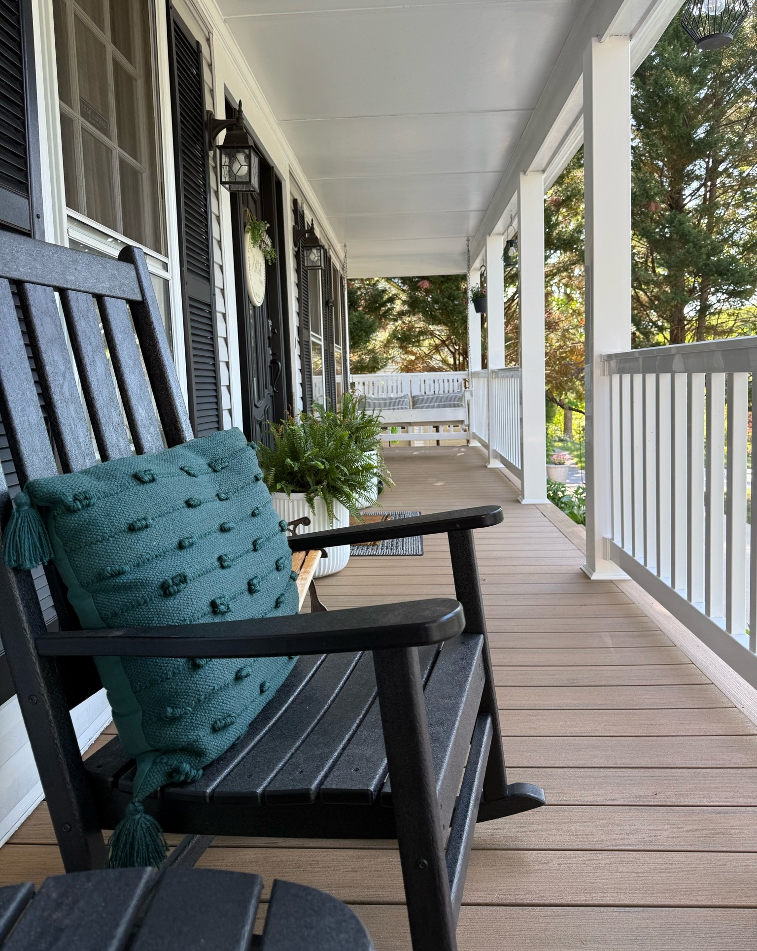 Grateful for mornings with coffee, relaxing evenings with a drink and every moment in between on this beautiful porch of ours.