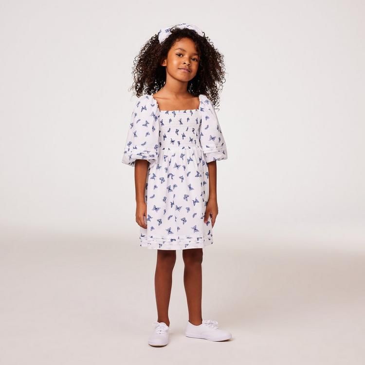 The Natalie Butterfly Smocked Bubble Sleeve Dress | Janie and Jack