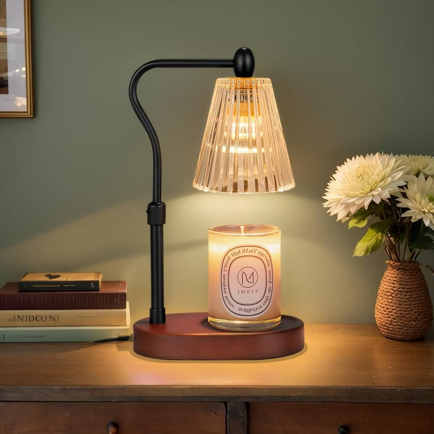 Candle Warmer Lamp with Dimmer 2 Bulbs, Electric Candle Warmer with Timer Adjustable Height, Wax ... | Amazon (US)