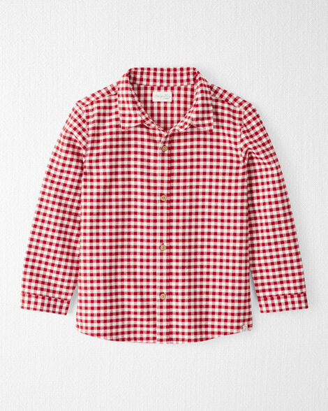 Boys Organic Cotton Button-Front Flannel Shirt | Carter's Inc
