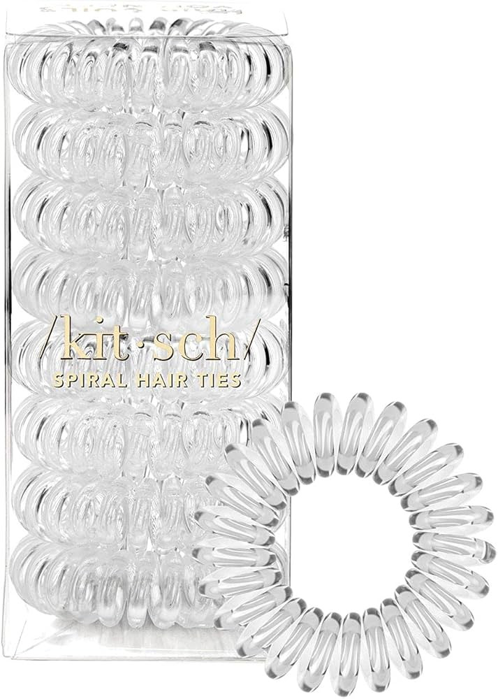 Kitsch Spiral Hair Ties for Women - Coil Hair Ties for Thick Hair, No Crease Hair Tie, Spiral Hai... | Amazon (US)