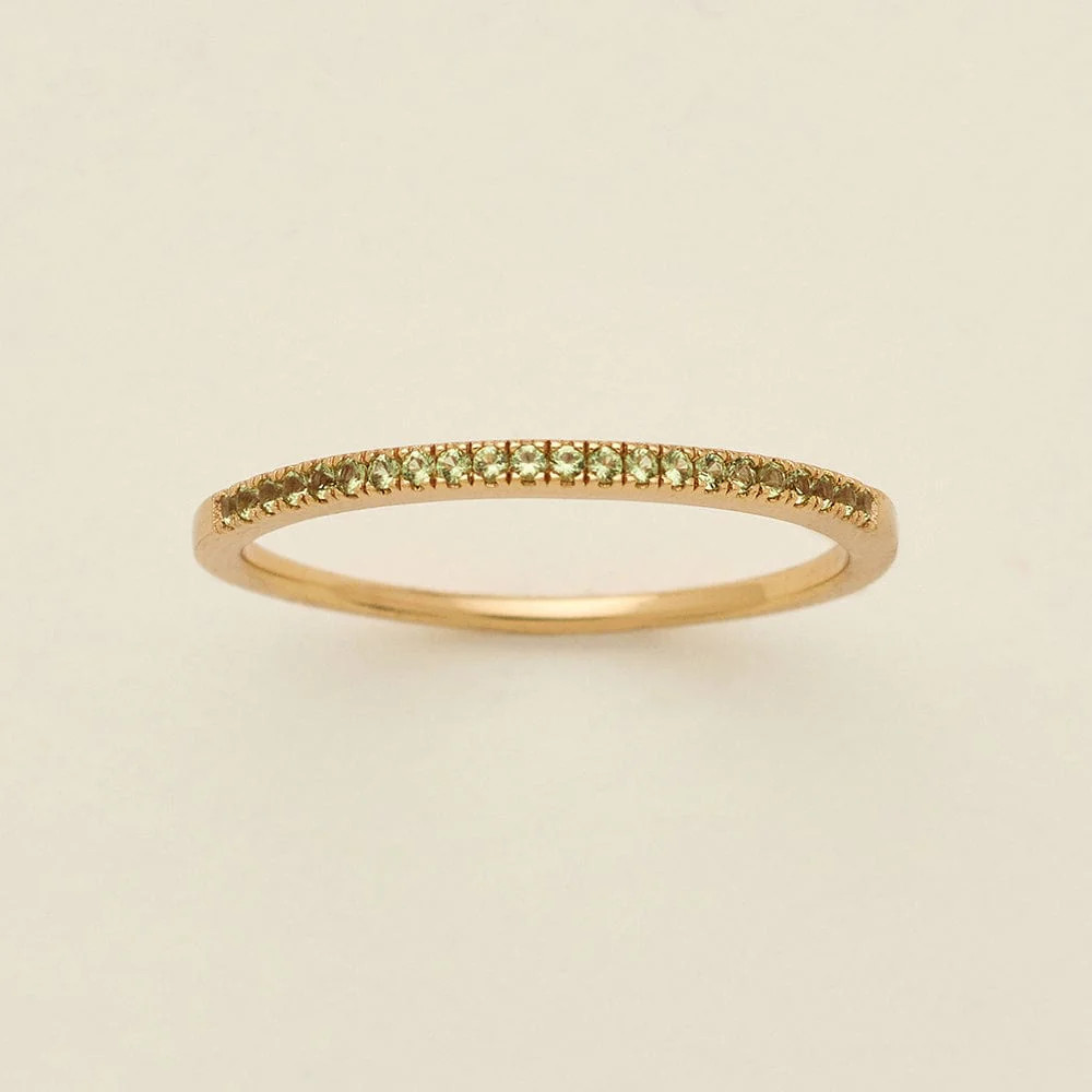 August Birthstone Stacking Ring | Gold Vermeil | Birthstone Ring | Made By Mary | Made By Mary