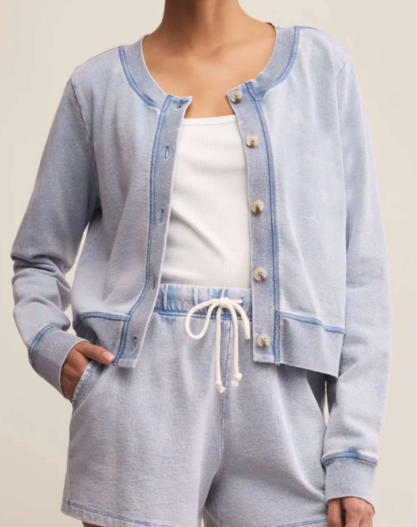 Z supply blue jean cardigan 
Fall cardigan 