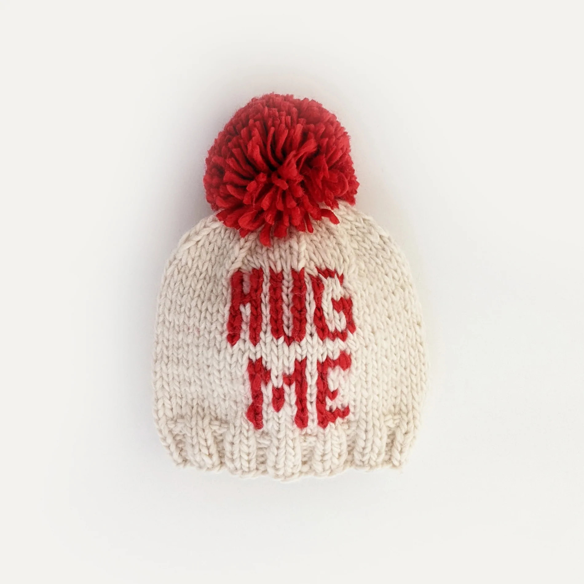 Valentine's Day Knit Pom Hat, Hug Me | SpearmintLOVE