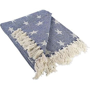 DII 4TH of July Patriotic Throw Blanket with Decorative Tassles, Use for Chair, Couch, Bed, Picni... | Amazon (US)