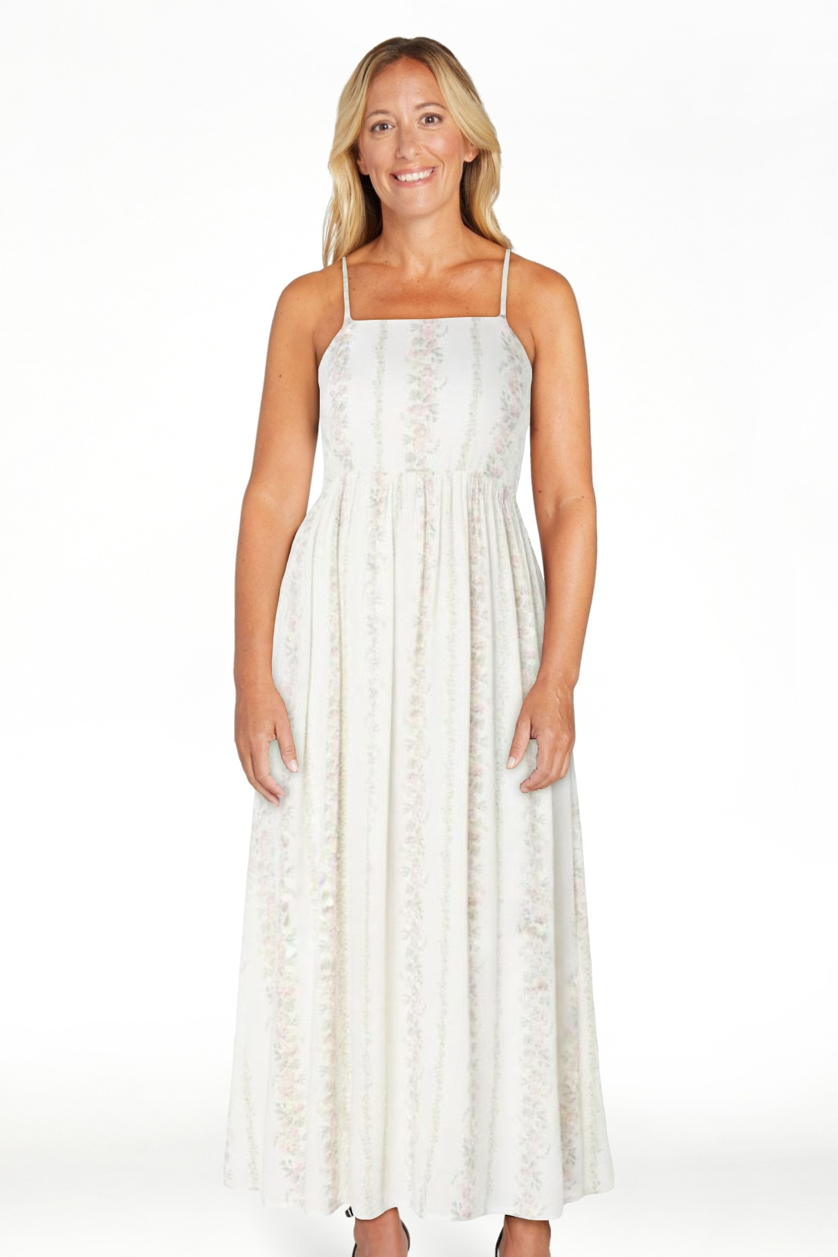 Bridgerton Celebrity Pink Women's Tie Back Midi Dress, Sizes XS-XXXL | Walmart (US)