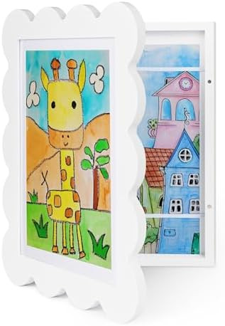 Solfres Kids Art Frames Front Opening 9x12 & 8.5x11 w/Mat, Kids Artwork Frames Changeable, Pictur... | Amazon (US)