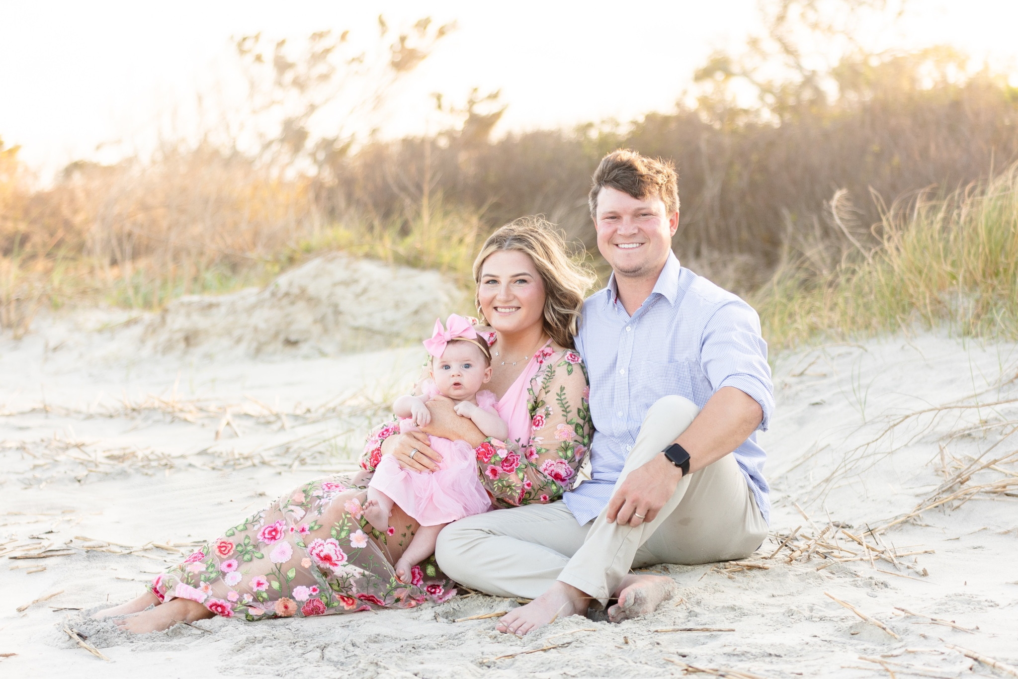 Family photos beach dress mom and daughter baby mommy and me dresses