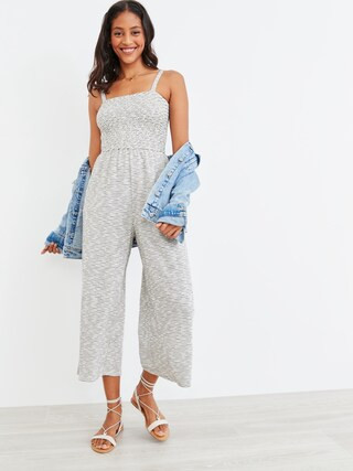 Smocked-Top Textured-Stripe Cami Jumpsuit for Women | Old Navy (CA)