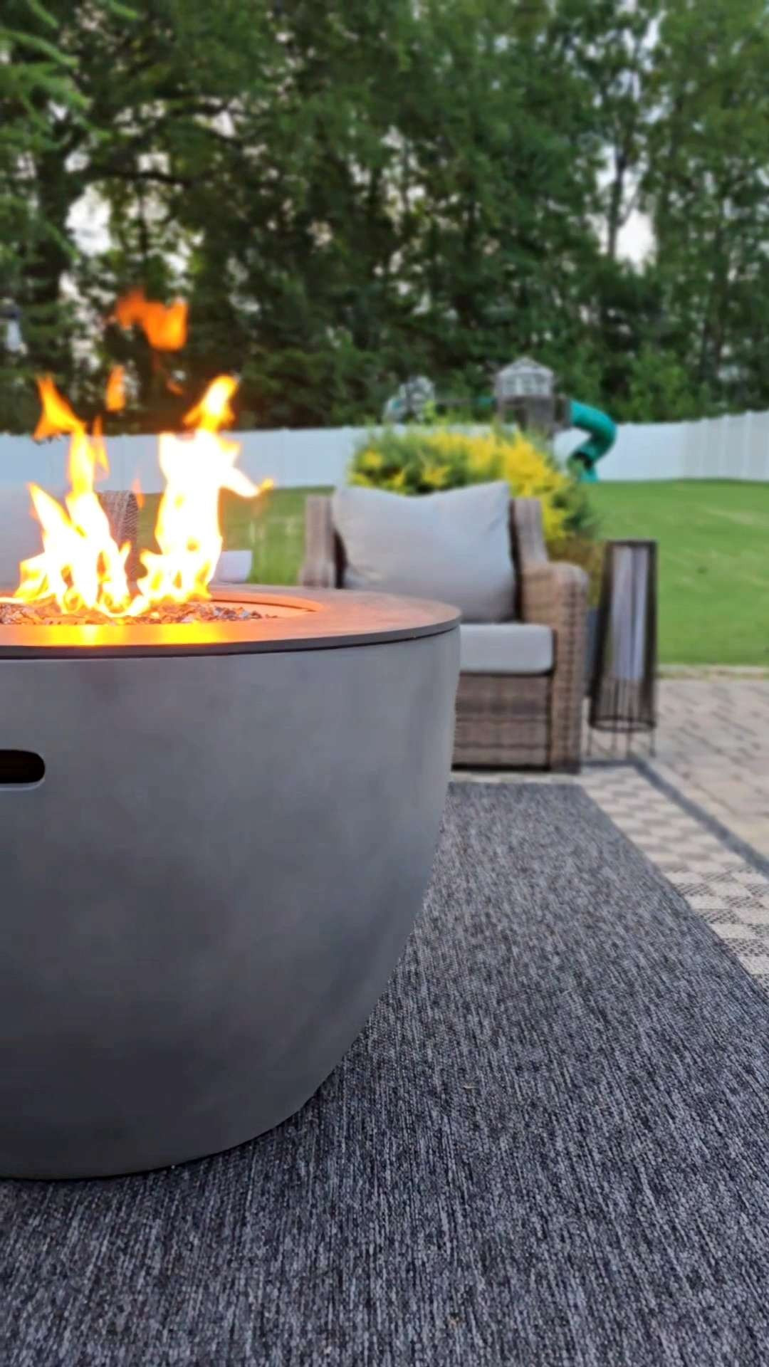 I always get asked about this fire pit. It was such a great buy from Home Depot but no longer in stock. I linked some with a similar vibe that have great reviews.  

 #LTKdayinmylife #LTKHome #LTKSaleAlert