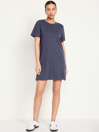 Crew-Neck Mini T-Shirt Dress | Old Navy (CA)