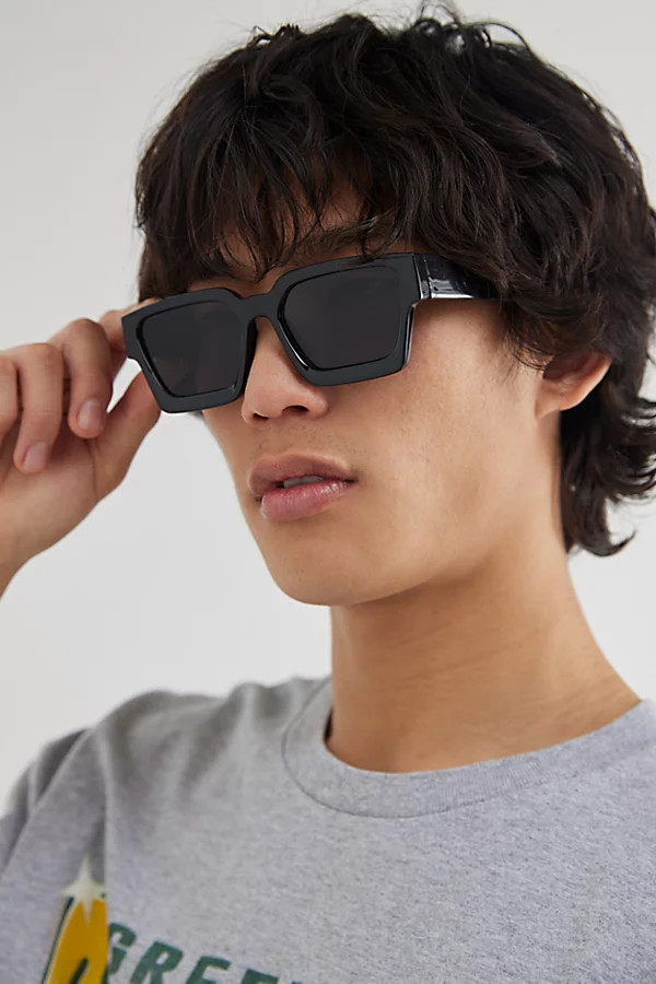 Keegan Square Sunglasses in Black, Men's at Urban Outfitters | Urban Outfitters (US and RoW)