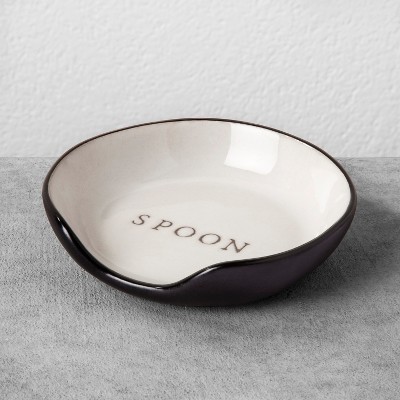 Stoneware Spoon Rest Cream / Black - Hearth & Hand™ with Magnolia | Target
