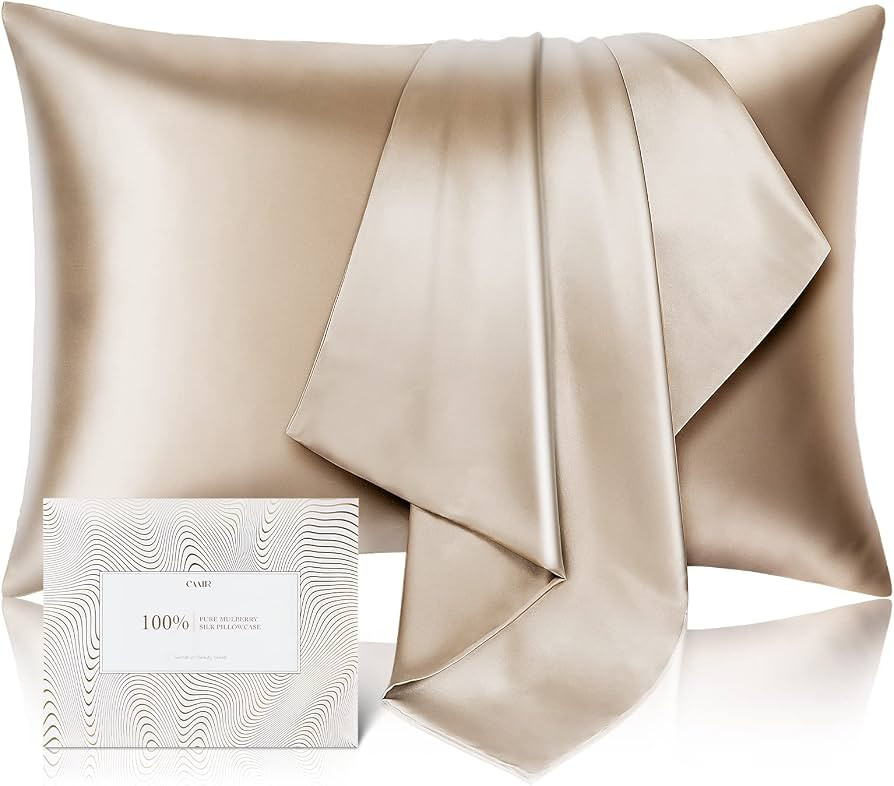 100% Pure Mulberry Silk Pillow Cases,Allergen Resistant Dual Sides,600 Thread Count Silk Pillowca... | Amazon (US)